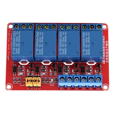 Imagen de Módulo de Relé 4 Canales Con Optoacoplador, Placa reles Gatillo Bajo Nivel Para Arduino 5V / 12V 24V(24V) modulo