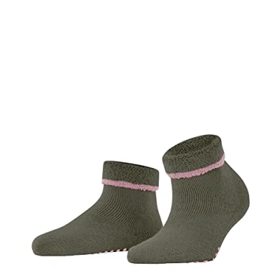 Imagen de ESPRIT Cozy W HP lana algodón puños en la suela 1 par, Calcetines para casa Mujer, Verde (Olive 7830), 39 42