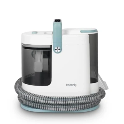 Imagen de H.Koenig Limpiador textil con agua caliente y vapor TWT99, 1700 W, Doble Depósito 1600ml 1250ml, Quitamanchas para Alfombras, Sofas, Tapicerías, Coches