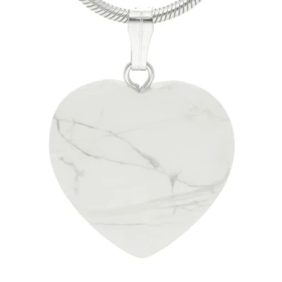 Imagen de Lebensquelle Plus Colgante de corazón magnesita, Piedras Preciosas 2 x cm, con Ojal