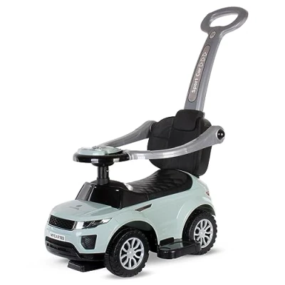 Imagen de Coche para niños 4en1 tobogán a Partir de 2 años y empujador con claxon música, Espacio Guardar Cosas Debajo del Asiento (Salvia