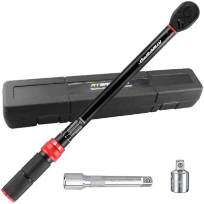 Imagen de ATsafepro Llave Dinamometric 1/2&#039;&#039;, 20 230 Nm Dinamométrica Coche con Adaptador de 3/8‘’, Click Chave extensión para Coche, Camión, Moto