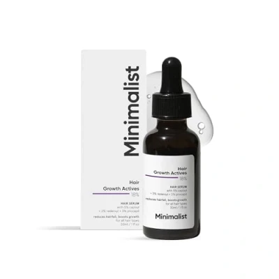 Imagen de Minimalist crecimiento del cabello Actives 18% de suero con Procapil, Capixyl, Redensyl, Anagain y Baicapil para el control la pérdida hombres