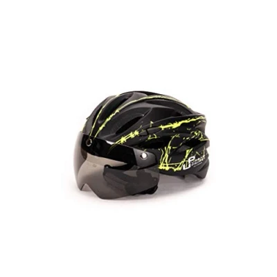 Imagen de Urban Prime Casco para Bicicleta, Unisex Adulto, Negro y Verde, Talla única