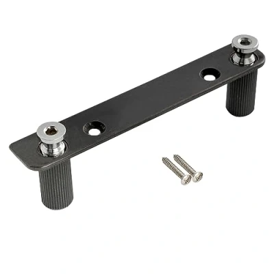 Imagen de Musiclily Pro Guitarra Double Locking Tremolo Puente Soporte Bracket y M7 Pernos Set para Eléctrica tipo Floyd Rose, Cromado