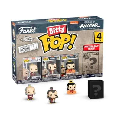Imagen de Funko Bitty Pop! Avatar: TLA Iroh 4PK Iroh, Admiral Zhao, Firelord Ozai Y una Minifigura Misteriosa Sorpresa 0.9 Inch (2.2 Cm) The Last Airbender la Leyenda de Aang Coleccionable