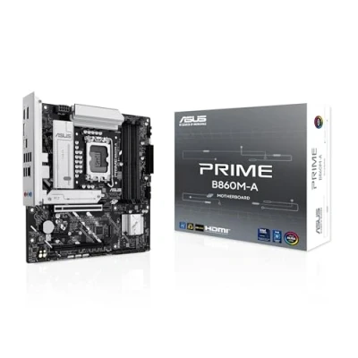 Imagen de ASUS Prime B860M A Placa Base Intel mATX, 7+1+1+1 80A DrMOS etapas de Potencia, DDR5, PCIe 5.0, 2 Ranuras M.2, Realtek 2.5 GB Ethernet, Doble DisplayPort, HDMI, USB Trasero 20 Gbps Tipo C