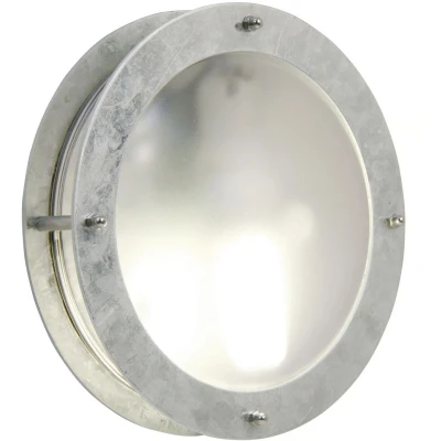 Imagen de Design for the People Nordlux 21861031 Malte Lámpara Redonda de Pared para Exteriores (Acero galvanizado, Estilo Ojo Buey, 60 W, E27, IP54)