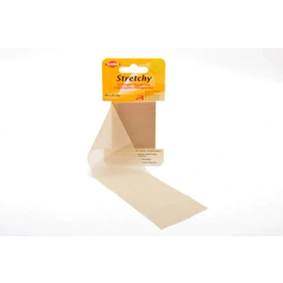 Imagen de Kleiber Cinta de reparación elástica para Ropa, termoadhesiva, 40 x 6 cm, Color Beige