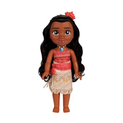 Imagen de Princesas Disney Mi Amiga Vaiana Grande para niñas Muñeca de 38 cm Altura Que Incluye Vestido, Zapatos y Tiara Extraíbles con Preciosos Detalles 3 años +