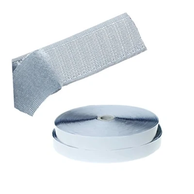 Imagen de TUKA 25m x 25mm Hook y Loop Bandas Autoadhesivo, 25 mm de ancho, Gancho bucle cinta, vuelta Auto adhesivo Cinta rollo, Bucle, gris plata TKB5009 silvergray