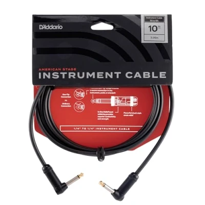 Imagen de Cable para instrumentos serie American Stage de Planet Waves, ángulo recto, 10 pies (3 m).