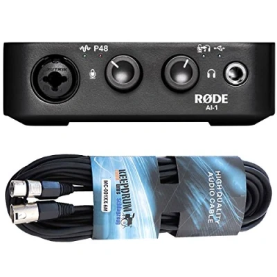 Imagen de Rode AI 1 Interfaz de audio USB y cable XLR keepdrum (6 m)