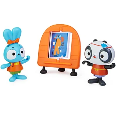 Imagen de Brave Bunnies Bunny, Paquete de Pintura con Figuras acción Boo y Panda Accesorios Sencillos, Juguetes para niños Edad 3 Superior, Color Rabbit and (Spin Master 6064186)