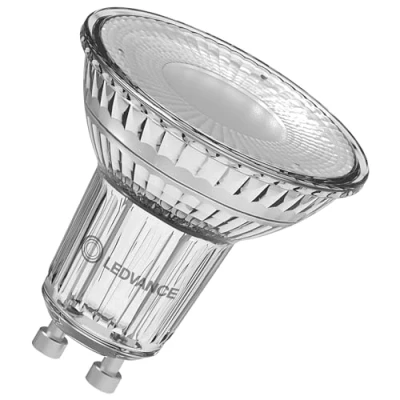 Imagen de LEDVANCE Par16 50 Value Class. Bombilla reflectora led 220 240V 4,3W 6500K 36º GU10. 350 Lumen. Equivalente a 50W. 10.000 Horas. 54 X 50mm. Luz fría.