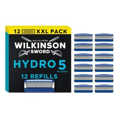 Imagen de Wilkinson Sword Hydro 5 Skin Protect Regular Cuchillas de afeitar para hombre, paquete 10+2, 12 unidades