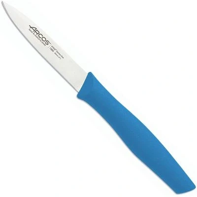 Imagen de Arcos Serie Nova Cuchillo Mondador Hoja de Acero Inoxidable 85 mm Mango Polipropileno Color azul