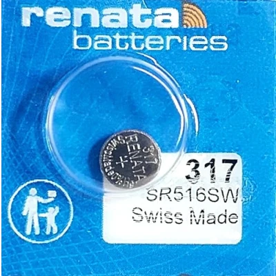 Imagen de Renata/Swatch Group Pila botón óxido de Plata 317 RENATA 1.55V 10.5mAh Blister(s) x 1