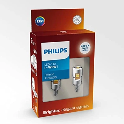 Imagen de Philips Ultinon Pro6000 LED T10 foco de señalización para automóvil (W5W), 4.000K warm white, 24V, Versión anterior