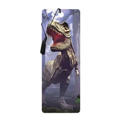 Imagen de 3D LiveLife Marcapaginas Escena de T Rex Deluxebase. Un marcapáginas dinosaurios con lenticular e ilustraciones licencia del reconocido artista David Penfound