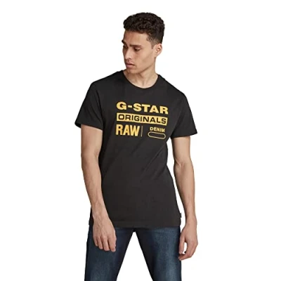 Imagen de G Star Para Hombre Camiseta Graphic 8, Negro (dk black D14143 336 6484), L