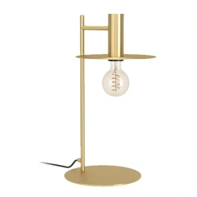 Imagen de EGLO Escandell Lámpara para mesa y mesita de noche, adecuada colocar en el salón dormitorio, con un diseño elegante, fabricada metal, latón cepillado, portalámparas E27