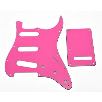Imagen de KAISH ST Strat SSS Golpeador de guitarra (placa trasera), color rosa