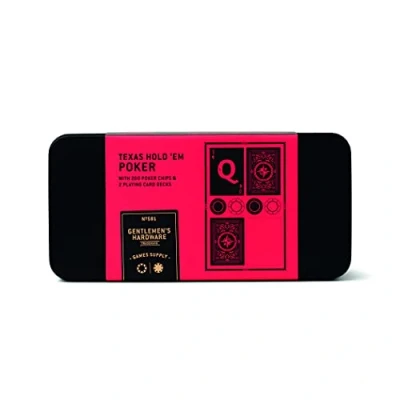 Imagen de Gentlemen&#039;s Hardware Juego de póquer Texas Hold &#039;Em, Color Negro, Talla única (GEN581)