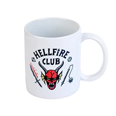 Imagen de Grupo Erik Taza Stranger Things Hellfire Club desayuno cerámica 350ml te café Licencia oficial