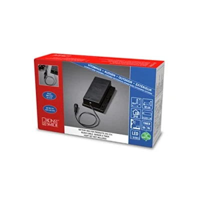 Imagen de Konstsmide Christmas Adaptador batería IP44, temporizador 6/9 h, 24 31V