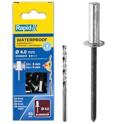 Imagen de Rapid 5000400 Remaches, 0 W, Plateado, 4x12mm