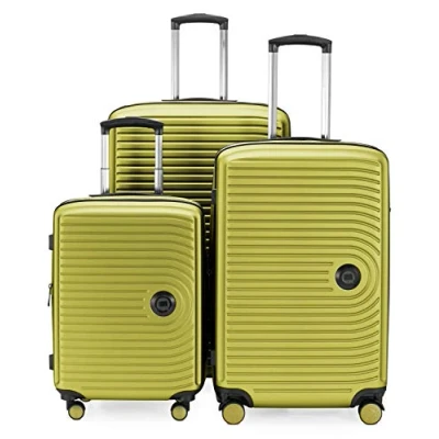 Imagen de HAUPTSTADTKOFFER Mitte Juego de 3 Maletas Maleta Mano 55 cm, Mediana 68 cm + Viaje Grande 77 Carcasa Rígida ABS, TSA, Helecho