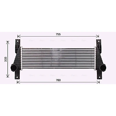 Imagen de Radiador de aire admisión AVA QUALITY COOLING FD4655