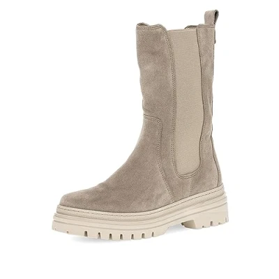 Imagen de Gabor Botas Chelsea para mujer, botines intercambiables, mejor ajuste, Beige Desert, 38 EU