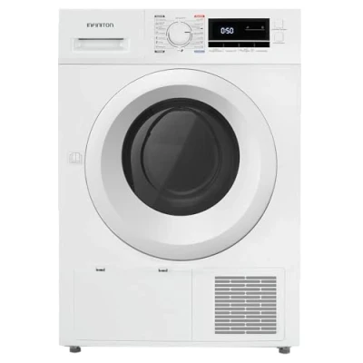 Imagen de INFINITON Secadora SD HT86 Bomba de Calor Motor con Tecnología Inverter Easy Play Rotación Bidireccional Inicio Programado hasta 24h Capacidad 8 Kg Display LED Color Inox