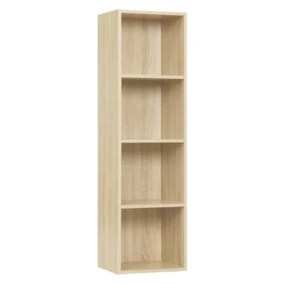 Imagen de WOLTU Estantería Libros con 4 Cubos Compartimentos, Estanteria Columna Alta, Estantes de Piso para Exposición, Libreria Oficina, Habitacion y Estudio Juvenil, 30x24x106cm SK003hei4