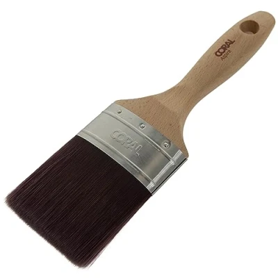 Imagen de Coral 31745 Aspire Brocha Profesional de Corte Recto Firme con Perfil Ovalado para un Acabado Ultra Suave y preciso emulsión Comercial o Mango Madera FSC Brillante