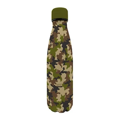 Imagen de Nerthus Botella Termo Doble Pared para frios y Calientes Diseño Leopardo de Acero Inoxidable 500 ml Libre BPA, 18/8
