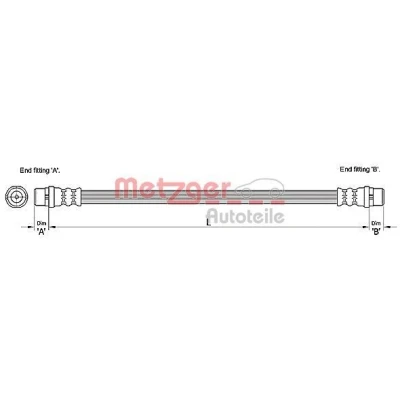 Imagen de METZGER 4110254 Latiguillos de Freno 318