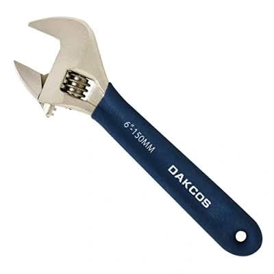 Imagen de DAKCOS 6&quot; Llave Inglesa Ajustable con Mango de Agarre Suave, Cr V 150mm