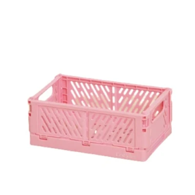 Imagen de Craftelier Caja Plegable para Organización y Almacenamiento Materiales Diseño Apilable Tamaño: Pequeño Color Rosa Medidas Abierta: 15 x 9,5 5,7 cm