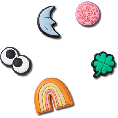 Imagen de Crocs 5 pack Nature Jibbitz Shoe Charms, Encantos para zapatos, unisex adulto, Doodlez, Talla única