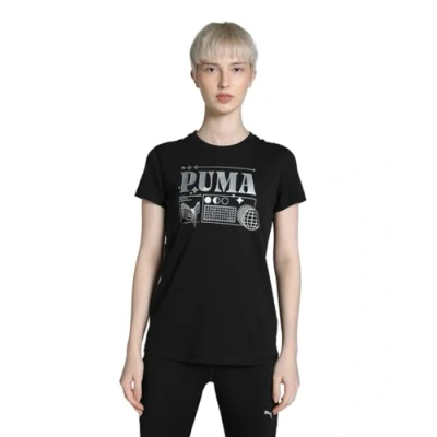 Imagen de Puma Womens Graphic Concept TEE Camiseta estampada, Mujer, Talla: Small, Black
