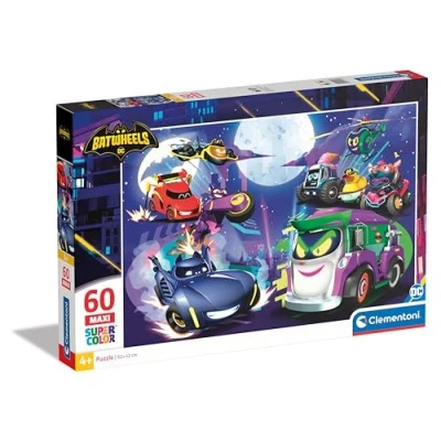 Imagen de Clementoni Batwheels Supercolor Puzzle Infantil De 60 Maxi Piezas, para Niños 4 6 Años, Desarrolla La Concentraciòn Mentàl Y Logica, 26597, Multicolor