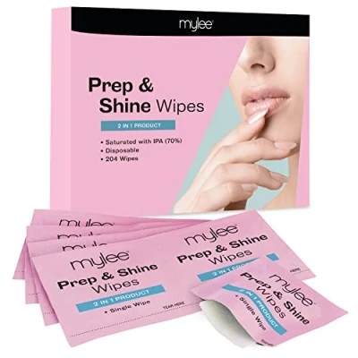 Imagen de Mylee 200 Toallitas para Preparación y Acabado de la Manicura Gel, Limpiador Esmalte Residuos Pegajosos Uñas GEL LED UV, Limpia Base Uña Antes o Pedicura