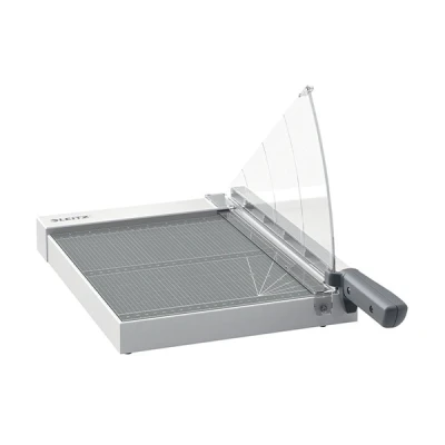 Imagen de Leitz Precisión Guillotina de Papel A4 para Casa, Corta hasta 8 Hojas, Longitud Corte 305mm , Cuchilla Acero, Base Madera Laminada, Protección Anticortes y Guía, 90180000