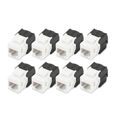 Imagen de DIGITUS DN 93603 Módulo Keystone Cat 6 8 Piezas Conector de Red RJ45 Cat6 no apantallado 250 MHz 1GBase T 1 Gbit/s AWG 26 a 22 Instalación sin Herramientas