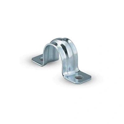 Imagen de Legrand 60172 Grapa de dos patas para fijación cables y tubos cobre, Hierro o plástico, Gris, 22 mm en caja 50 Unidades