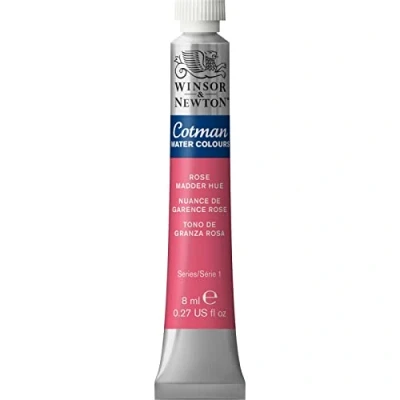 Imagen de Winsor &amp; Newton Cotman 8840111 Pintura de acuarela estudio, colores vivos con muy buenas propiedades procesamiento, tubo 8 ml, tono Krapprosa