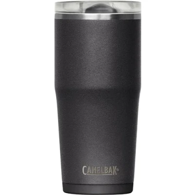Imagen de Camelbak Thrive Tumbler, VSS 20 Oz, Aislado Acero Inoxidable, Tapa A Prueba De Fugas, Protector Integrado, Bebidas Frías 14 Horas, Antideslizante, Color: Schwarz, Talla: 600 ml